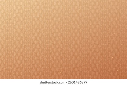 Seamless Japanese pattern with gold foil on washi paper. Copper color, Tatewaku pattern