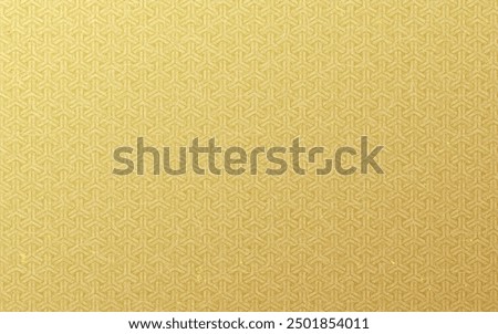 Seamless Japanese pattern with gold foil on washi paper. Gold color, kumikikkou.