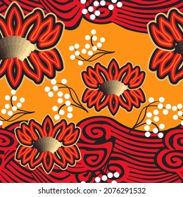 Nahtloses japanisches Muster. Japanische Vintage-Muster.