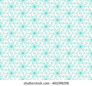 Seamless Japanese Pattern with Zigzag Lines. A Variation of "Asanoha" , mimicking The Leaves of Cannabis.