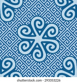 Seamless Japanese Shibori Fabric Inspired Background Pattern