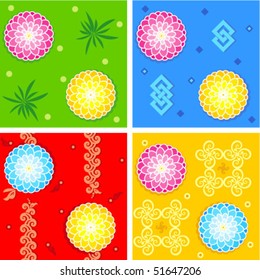 Seamless japanese style patterns