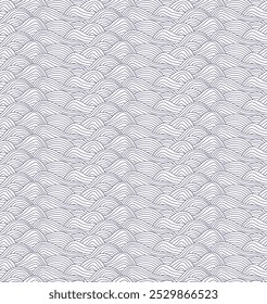 Seamless Japanese Wave Pattern EPS Vector