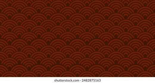 Seamless japanese waves pattern vector