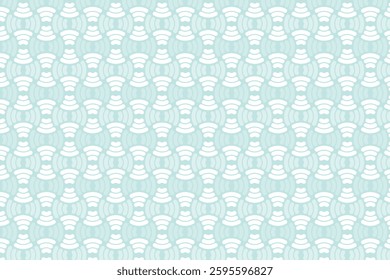 A seamless Japanese-inspired geometric pattern featuring intricate, curved, and symmetrical shapes. The design creates a mesmerizing and dynamic visual effect with rhythmic repetition.