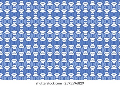 A seamless Japanese-inspired geometric pattern featuring intricate, curved, and symmetrical shapes. The design creates a mesmerizing and dynamic visual effect with rhythmic repetition.