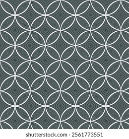 Seamless Javanese batik pattern with typical Indonesian colors, Indonesian batik motif. Kawung batik. This seamless pattern is suitable for fashion, wrapping, wall decoration and others.