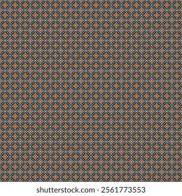 Seamless Javanese batik pattern with typical Indonesian colors, Indonesian batik motif. Kawung batik. This seamless pattern is suitable for fashion, wrapping, wall decoration and others.