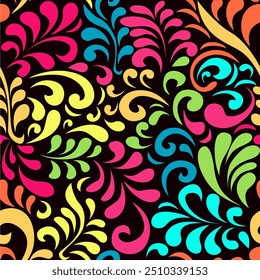The Seamless Javanese traditional Batik Pattern of lunglungan on multicolor scheme. Give fresh, unity and colorful nature vibes. can be apply on fabric pattern, and many more creative product. 