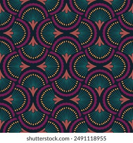 Seamless Jewel Tone Shell Pattern