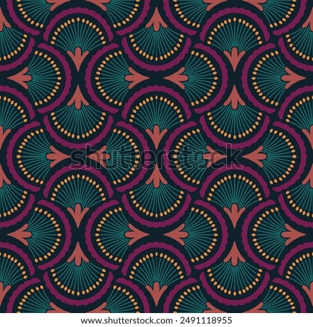 Seamless Jewel Tone Shell Pattern