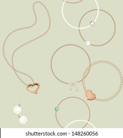 Seamless jewelry pattern