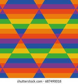 Seamless Jewish Rainbow Pattern