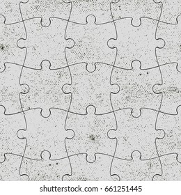Seamless Jigsaw Puzzle. Vector. 