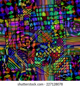 Seamless jolly pattern graphic background. Vector 