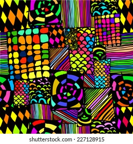 Seamless jolly pattern graphic background. Vector 