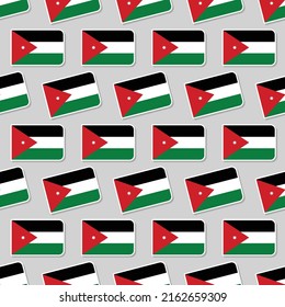 Seamless Jordan flag in flat style pattern