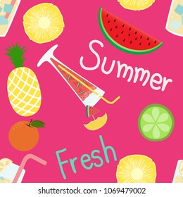 Seamless juice on summer tone for background.