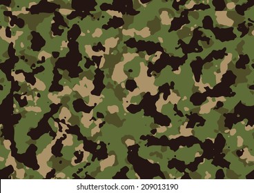 Seamless jungle camo texture vector