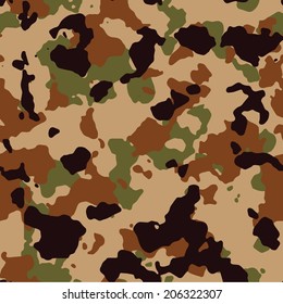 Seamless jungle camouflage texture vector