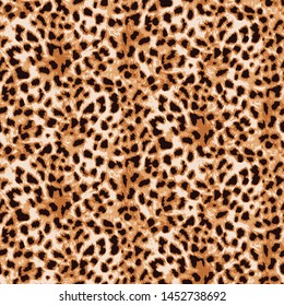 Seamless jungle leopard skin pattern on background