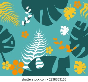 seamless jungle pattern for background, wallpaper, paper