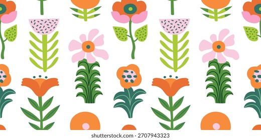 Patrón abstracto tropical de la selva sin fisuras con flores y hojas tropicales. Textura de verano. Ilustración vectorial. El fondo blanco.