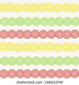 Seamless jusy and summer seamless pattern with sliced and lemons