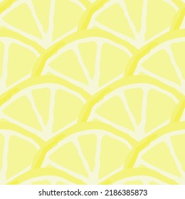 Seamless jusy and summer seamless pattern with sliced and lemons