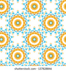 Seamless kaleidoscope floral pattern