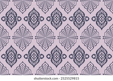 Seamless kaleidoscope pattern.can be used for wallpaper, pattern fills, web page background,surface textures.Ikat geometric folklore ornament. Oriental vector damask pattern. Ancient art of Arabesque.