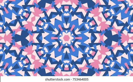 Seamless Kaleidoscope Pattern, Vector