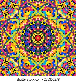 Seamless Kaleidoscope Pattern - Vector Illustration. Eps 8