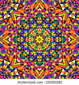 Seamless Kaleidoscope Pattern - Vector Illustration. Eps 8