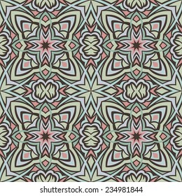 Seamless kaleidoscope vector pattern