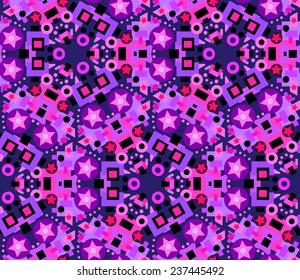 Seamless kaleidoscope vector pattern. Symmetric vector ornamental background.
