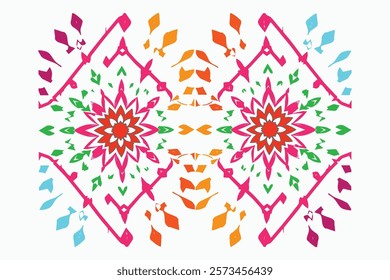 Seamless kaleidoscopic mosaic pattern background
