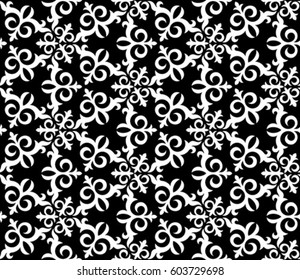 Seamless kaleidoscopic pattern with folk ornament