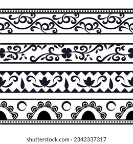 Seamless Kasuri pattern in triba,Gyp sy.Figure tribal embroidery.Indian,l.Aztec style abstract vector illustration.Ethnic stripe seamless pattern.textured ornament illustration,clothing and other.
