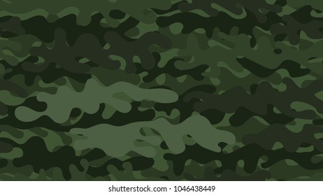 Seamless khaki camouflage pattern. Repeating military clothing texture.