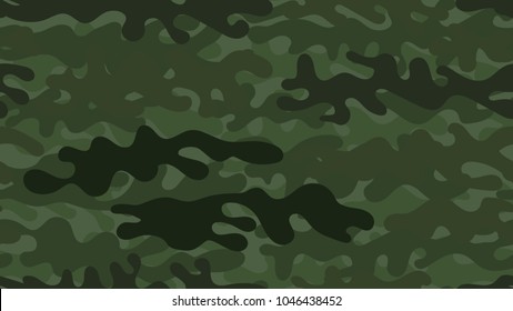 Seamless khaki camouflage pattern. Repeating military clothing texture.