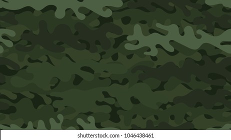 Seamless khaki camouflage pattern. Repeating military clothing texture.
