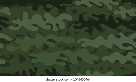 Seamless khaki camouflage pattern. Repeating military clothing texture.