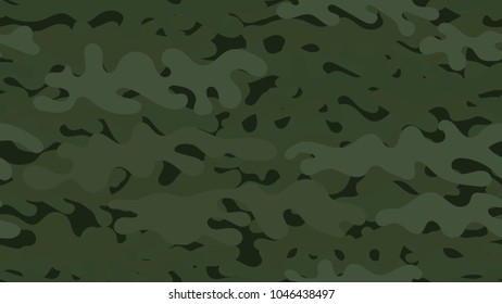 Seamless khaki camouflage pattern. Repeating military clothing texture.
