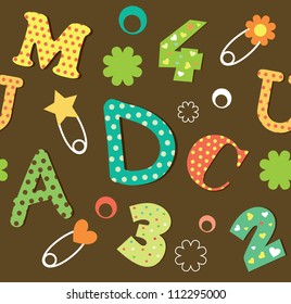 seamless kid pattern.vector illustration