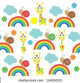 seamless kid pattern.vector illustration