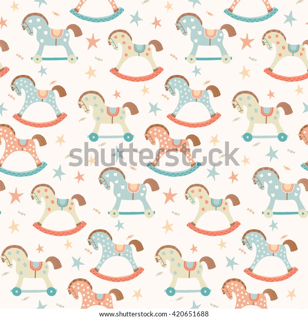 fabric rocking horse