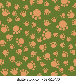 Seamless kids pattern bear paws illustration background vector. Can be used for wallpapers, curtain, plates, surface textures, wrapping