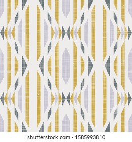 Seamless kilim geo tribal rug design. Chic contemporary graphic motif. Geometric pattern repeat vector swatch.