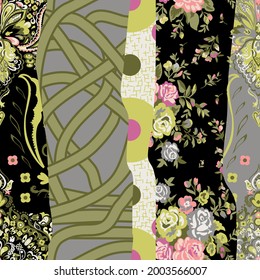 seamless kintsugi pattern , vector design for paper, fabric and other surfaces